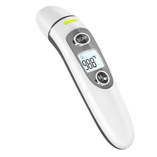 Thermometer for AdultsTouchless Digital Infrared Thermometer for Fever Ear and Forehead Thermometer for Baby and Kids with LCD Screen Memory Recall Fever Alarm (White)