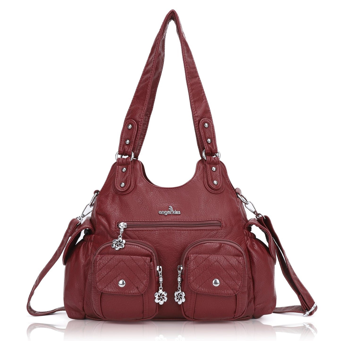Angel Kiss Large Purses for Women Shoulder Handbags Hobo Bag for Women Red